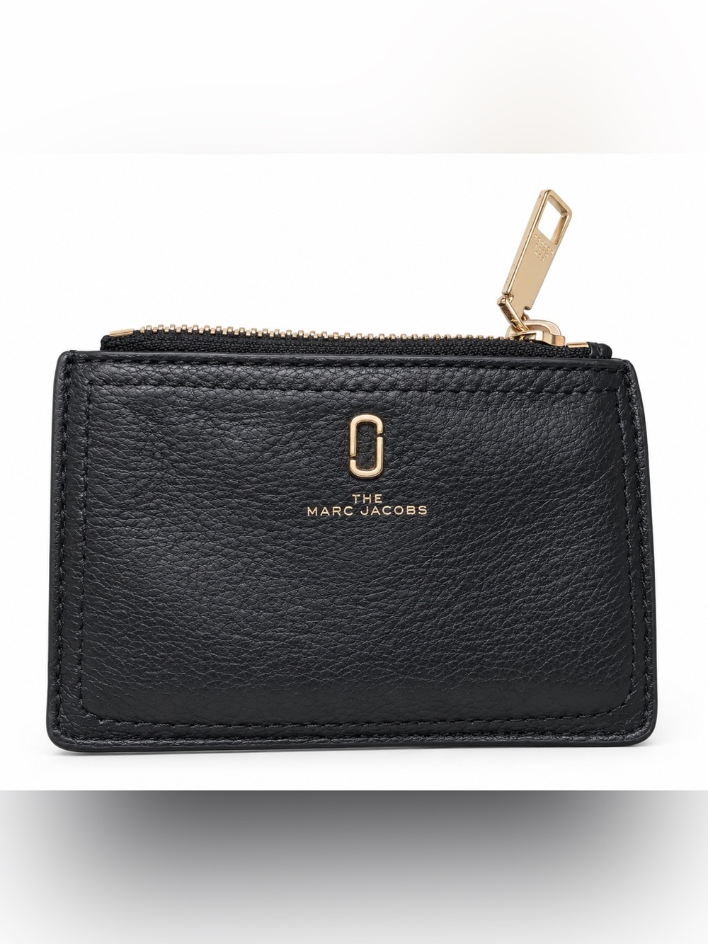 Marc Jacobs Black Pebbled Leather Slim ID Card Holder